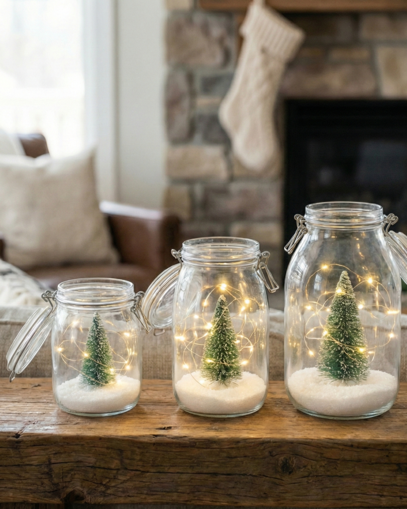Mason Jar Snow Globes