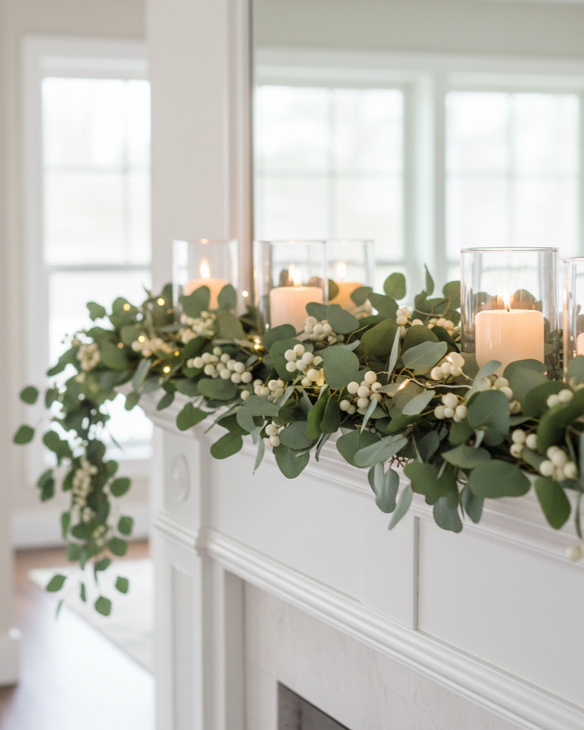 Eucalyptus & White Berry Garland