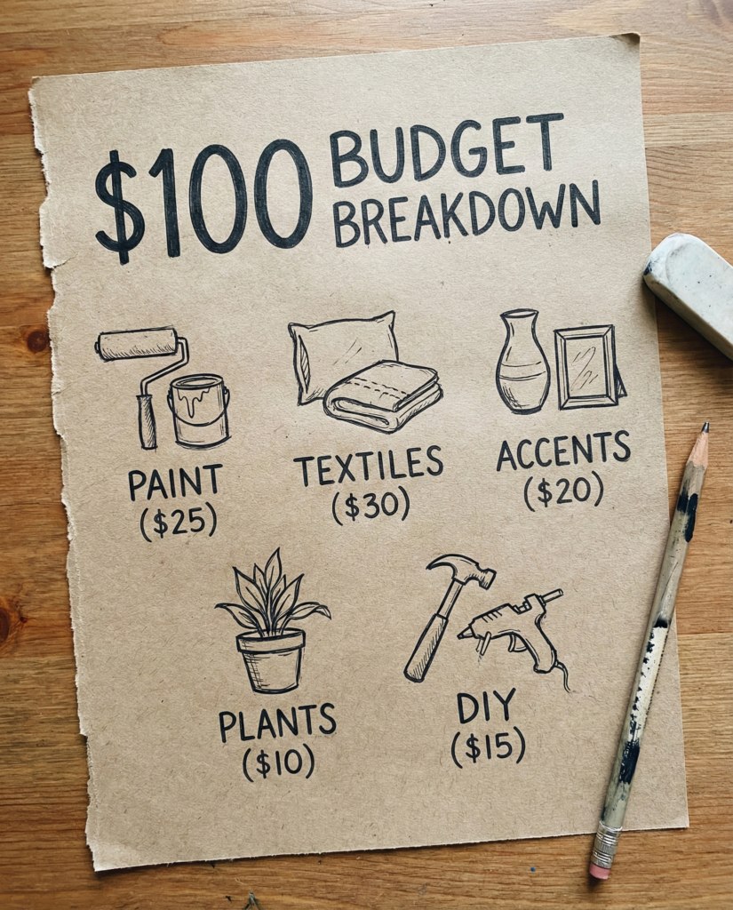 Decorate Your Entire Living Room for Under $100